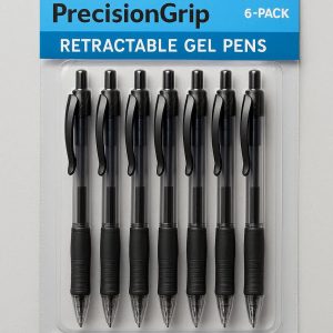 PrecisionGrip Retractable Gel Pens (6-Pack)